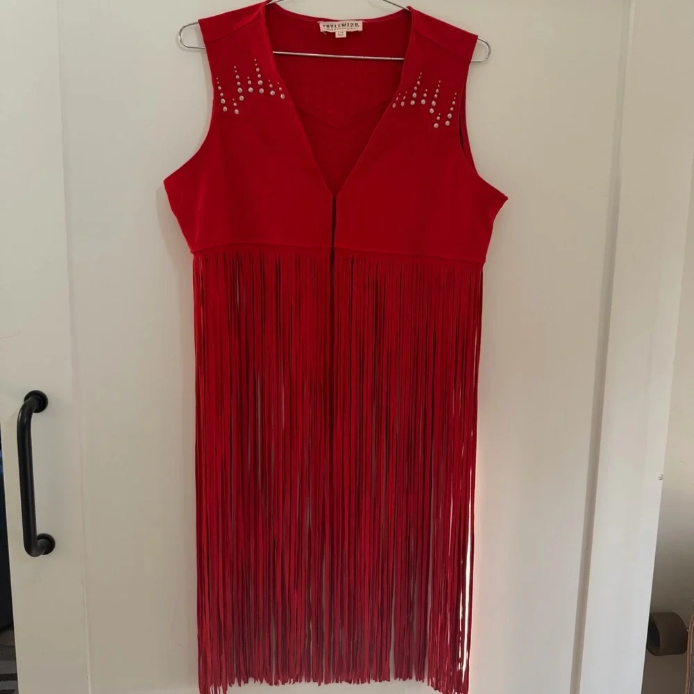 Idyllwild Miranda Lambert Red Fringe Studded Vest – Large – Rodeo Festival - Picture 1 of 8